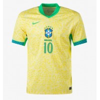 Camisa de Futebol Brasil Rodrygo Goes #10 Equipamento Principal Copa America 2024 Manga Curta